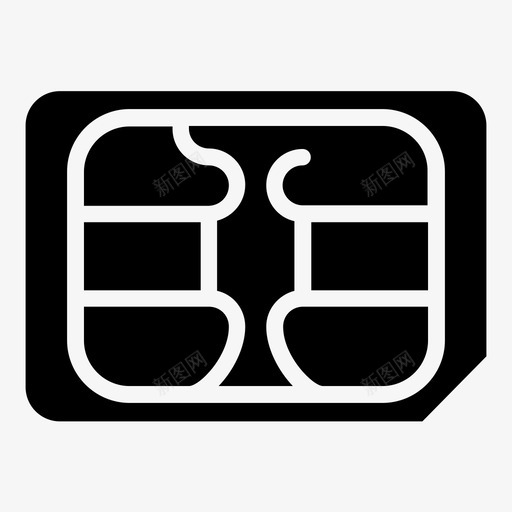 用户卡sim卡智能手机图标svg_新图网 https://ixintu.com sim卡 安全卡 智能手机 用户卡