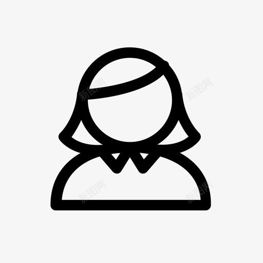 用户女人图标svg_新图网 https://ixintu.com 人 女 工具箱 用户