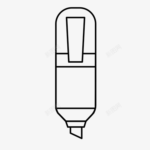 荧光笔聚焦重要图标svg_新图网 https://ixintu.com 桌面必需品 聚焦 荧光笔 记号笔 重要 黄色