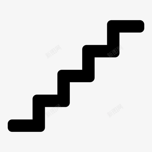 楼梯建筑台阶图标svg_新图网 https://ixintu.com 台阶 建筑 楼梯 线条样式