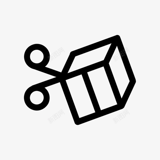 采购产品盒子和剪刀盒子和剪刀修剪图标svg_新图网 https://ixintu.com 位置和物体 修剪 剪刀 物体和位置 盒子和剪刀 采购产品盒子和剪刀