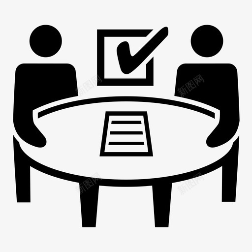 招聘小企业人员图标svg_新图网 https://ixintu.com 业务团队 人员 候选人 办公桌 对话 小企业 小组 招聘 支票 求职者