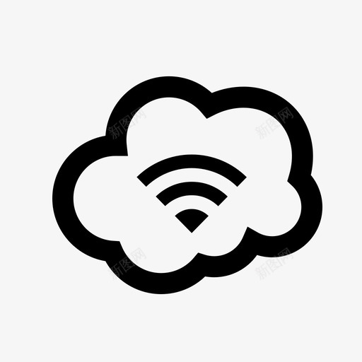 云wifi信号wifi路由器图标svg_新图网 https://ixintu.com wifi信号 wifi强度 wifi接收 wifi调制解调器 wifi路由器 wifi连接 云 互联网