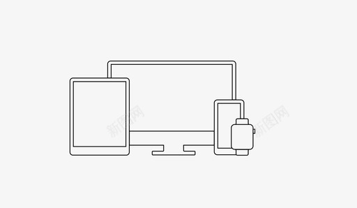 响应式智能手机iphone图标svg_新图网 https://ixintu.com imac ipad iphone 响应式设计 智能手机 电子产品 电脑 设备
