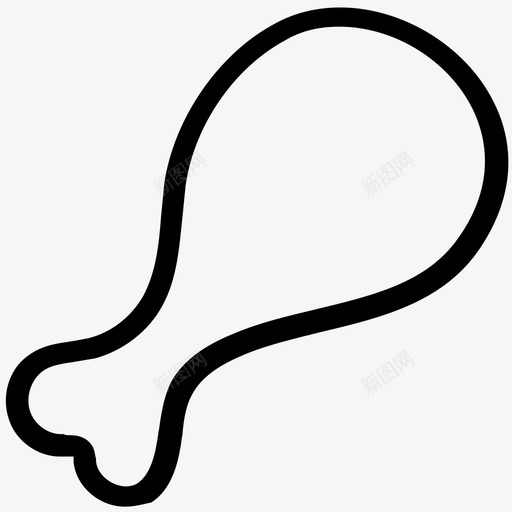 鸡腿火鸡腿家禽图标svg_新图网 https://ixintu.com 大腿肉 家禽 火鸡腿 肉 腿片 食品 鸡腿