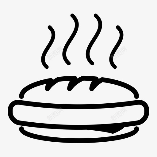热狗吃食物图标svg_新图网 https://ixintu.com 吃 热狗 零食 食物 饭 香肠 香肠三明治