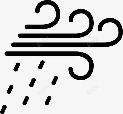 吹风淋浴天气图标svg_新图网 https://ixintu.com 吹风淋浴 天气