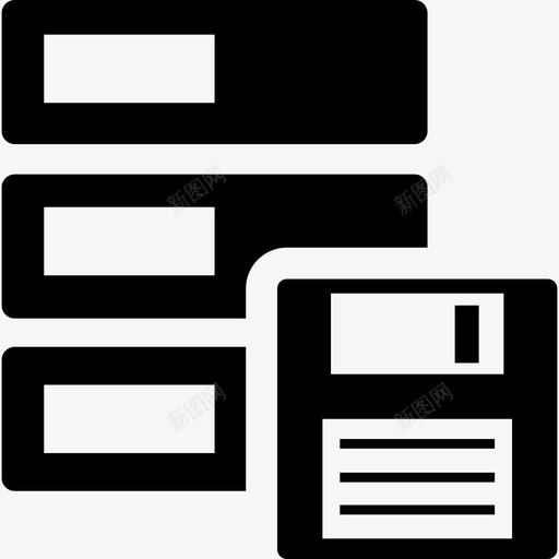 数据软盘计算机和媒体2图标svg_新图网 https://ixintu.com 数据软盘 计算机和媒体2