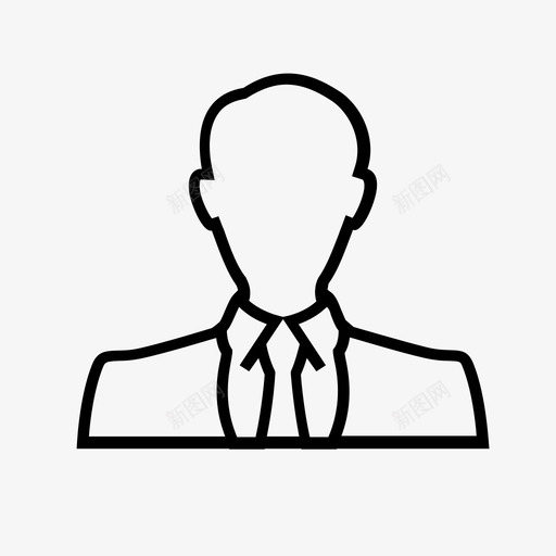 西装商人正式图标svg_新图网 https://ixintu.com 人 商人 正式 男性 西装