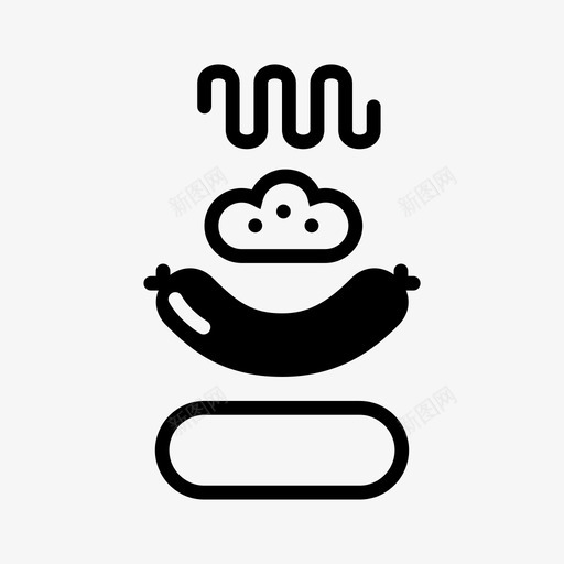 热狗食物哥德堡图标svg_新图网 https://ixintu.com 一半特别 半份特别 哥德堡 土豆泥 热狗 蒲公英 食物 香肠
