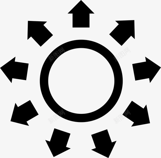 雷达图周期发散图标svg_新图网 https://ixintu.com 业务和演示 交集 发散 周期 图表 展示 径向 流程 雷达图