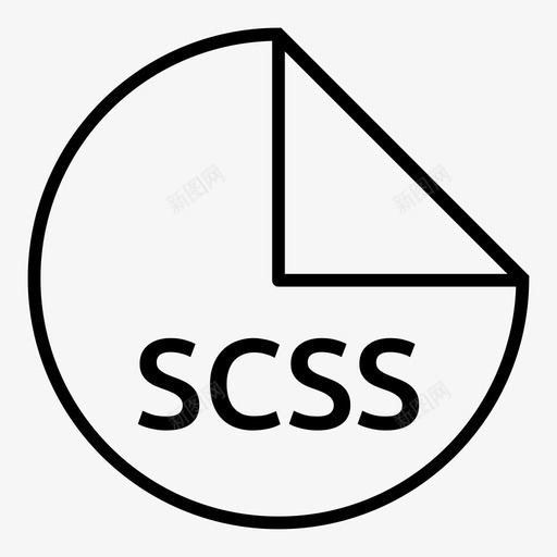 scss文件类型样式表图标svg_新图网 https://ixintu.com scss文件 扩展名 数据 文件格式循环笔划 文档 样式表 格式 类型 项目 预处理