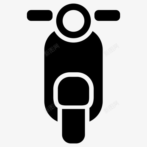 滑板车自行车通勤车图标svg_新图网 https://ixintu.com 汽车 滑板车 自行车 车轮 车辆 轻便摩托车 运输工具 通勤车