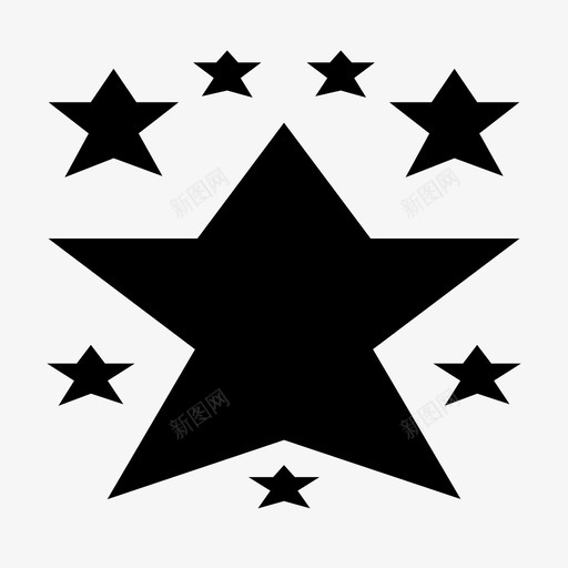 星星星星集星星集合图标svg_新图网 https://ixintu.com 八 夜晚 大星星 天空 星星 星星徽章 星星集 星星集合 锯齿形