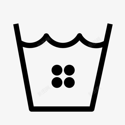 机洗洗衣说明图标svg_新图网 https://ixintu.com 干洗 护理标签 机洗 洗涤 洗衣 热 衣服 说明