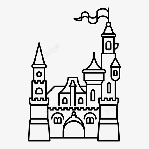 城堡中世纪中世纪欧洲图标svg_新图网 https://ixintu.com 中世纪 中世纪欧洲 城堡 宫殿 故事 神话 财产