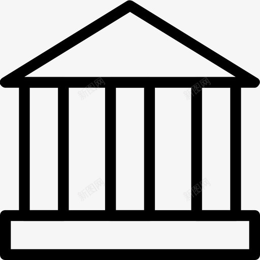 建筑物银行柱子图标svg_新图网 https://ixintu.com 建筑物 柱子 银行