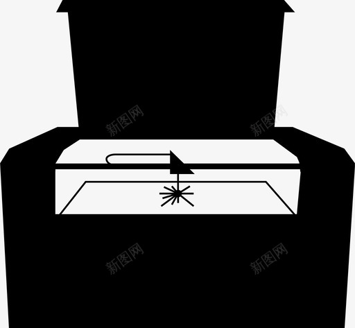 激光切割机切割激光束图标svg_新图网 https://ixintu.com 切割 未加工 机械 激光切割机 激光束 精密 高功率