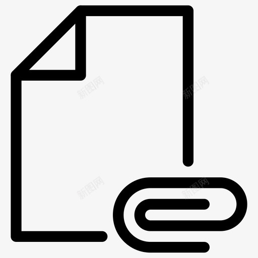 文件附件计算机页面图标svg_新图网 https://ixintu.com 回形针 工作表 文件行图标 文件附件 计算机 页面