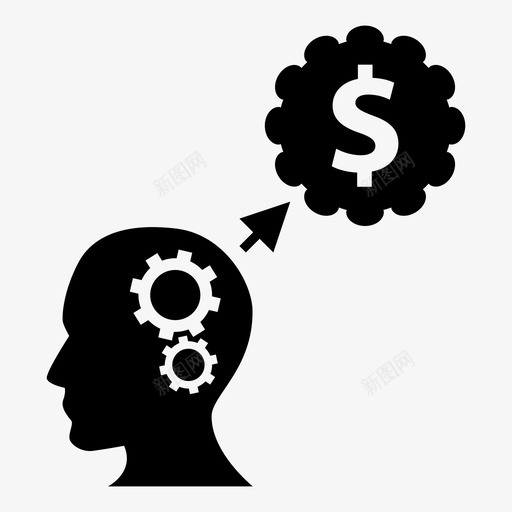 商业计划想法工作图标svg_新图网 https://ixintu.com 人力资源 商业计划 地图 头衔 工作 想法