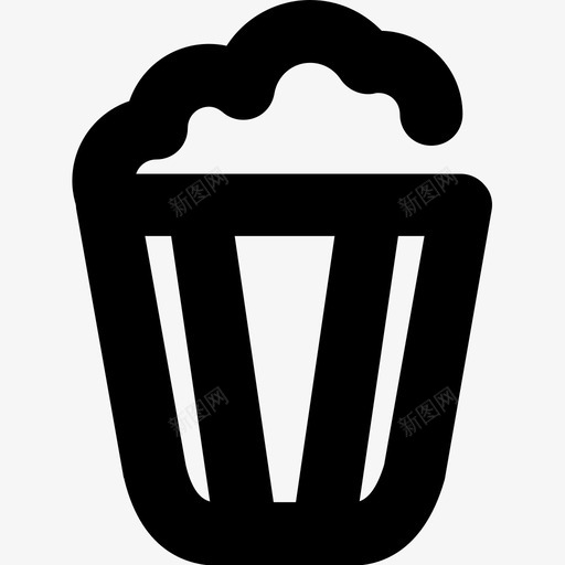 爆米花电影院食物图标svg_新图网 https://ixintu.com 不健康 垃圾食品 爆米花 电影院 零食 食物
