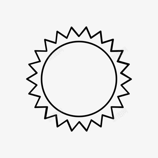 太阳天气预报阳光图标svg_新图网 https://ixintu.com 天气预报 太阳 屏幕亮度 平面图标 热 行星 阳光