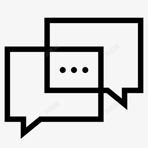 聊天留言说话图标svg_新图网 https://ixintu.com 交谈 留言 聊天 讨论 讲话 语音泡泡 说话 谈话
