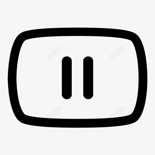 暂停视频控制vhs图标svg_新图网 https://ixintu.com vcr vhs 停止 圆形 屏幕 播放 暂停 磁带 视频控制 音乐控制