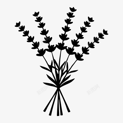 薰衣草植物马赛图标svg_新图网 https://ixintu.com 普罗旺斯 束 植物 法国 花 花束 芳香 薰衣草 香草 马赛