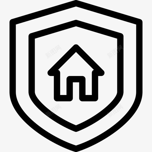 家庭安全安全保护图标svg_新图网 https://ixintu.com 保护 图形 天空 安全 安全线图标 家庭安全 房屋 百万像素 移动 绑定