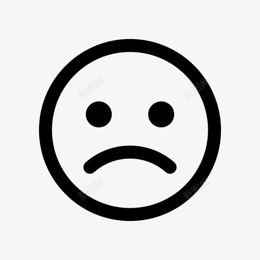 悲伤面部表情情绪图标svg_新图网 https://ixintu.com 人 头 悲伤 情绪 愁眉苦脸 面部表情