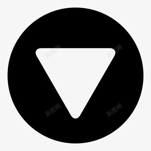 下箭头寻路三角形图标svg_新图网 https://ixintu.com 三角形 下箭头 向下 否等等 圆 寻路 展开 方向 是 界面 等边