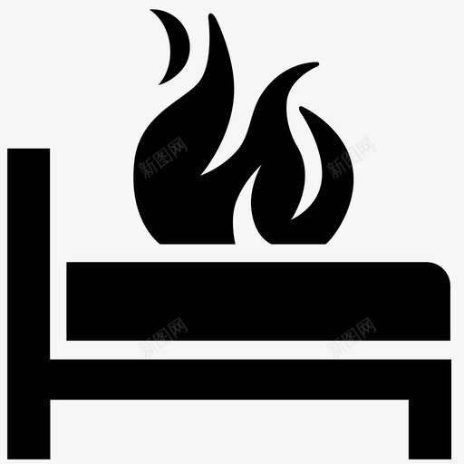 情人床婚姻床垫图标svg_新图网 https://ixintu.com 关系 婚姻 婚礼 婚礼套房 床垫 情人床 新婚夫妇 枕头 激情 着火