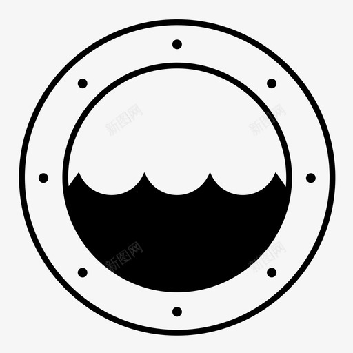 舷窗船巡航图标svg_新图网 https://ixintu.com 大海 巡航 水 海洋 潜艇 窗户 舷窗 船