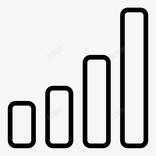 条形图信息图接收图标svg_新图网 https://ixintu.com 信号 信息图 强度 报告 接收 服务 条形图 统计