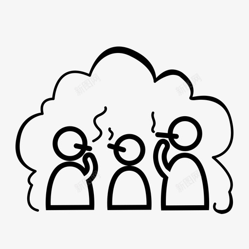 吸烟室派对难图标svg_新图网 https://ixintu.com 吸烟室 派对难
