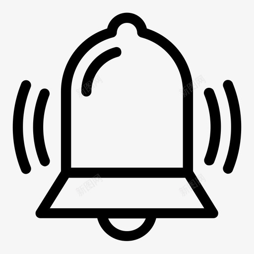 警报铃声通知图标svg_新图网 https://ixintu.com 提醒 警告 警报 通知 铃声