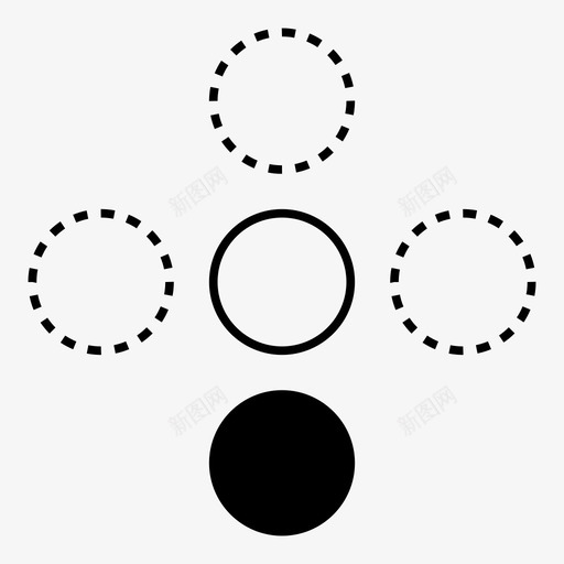 下选择选定对象图标svg_新图网 https://ixintu.com 下选择 单击 取消选择 圆 对象 组 选定