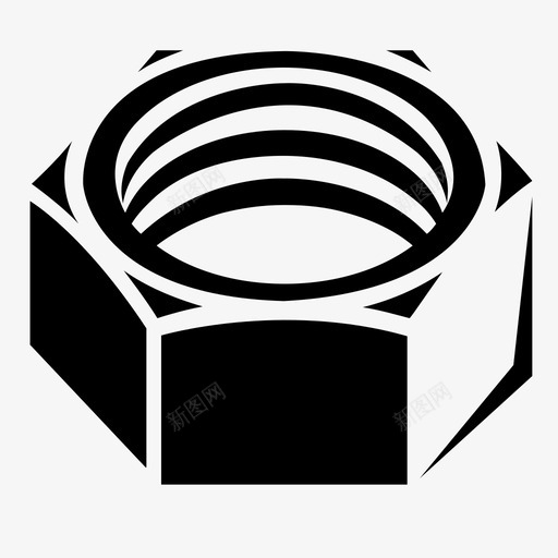 螺母螺栓紧固件图标svg_新图网 https://ixintu.com 工具 紧固件 螺栓 螺母