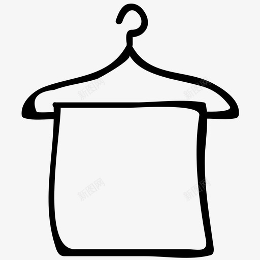 毛巾挂毛巾衣架图标svg_新图网 https://ixintu.com 挂毛巾 毛巾 衣架 酒店和餐厅手绘涂鸦图标