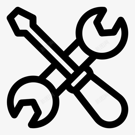 工具安全螺丝刀图标svg_新图网 https://ixintu.com 修理 安全 工具 建造 简单的卷曲图标 螺丝刀 装配 诊断