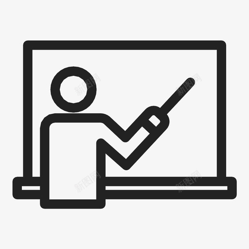 黑板教学教师图标svg_新图网 https://ixintu.com 大学 学校 学生 教学 教室 教师 粉笔 黑板