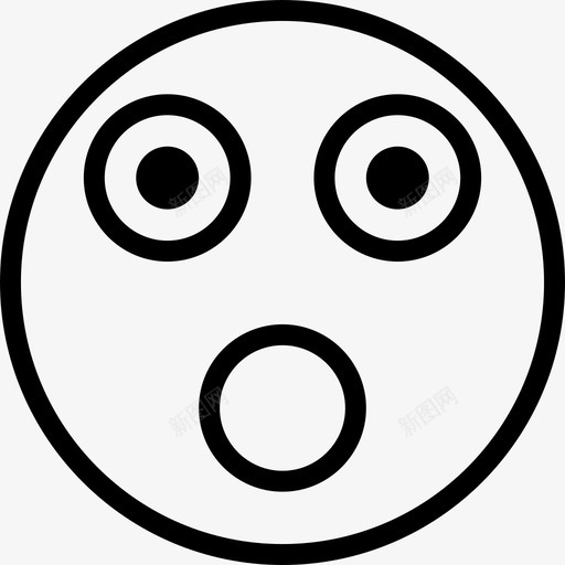 惊讶震惊笑脸图标svg_新图网 https://ixintu.com 惊讶 笑脸 震惊