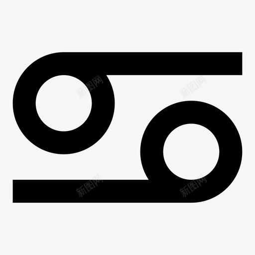 巨蟹座占星术星座图标svg_新图网 https://ixintu.com 十二宫 占星术 巨蟹座 星座
