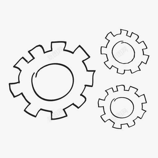 齿轮工具草图图标svg_新图网 https://ixintu.com 工具 手绘 机械 涂鸦 草图 设置 选项 首选项 齿轮