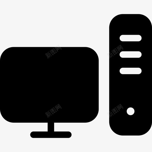 台式机个人计算机pc机图标svg_新图网 https://ixintu.com cpu pc机 个人计算机 台式机 工作站 显示器 计算机塔