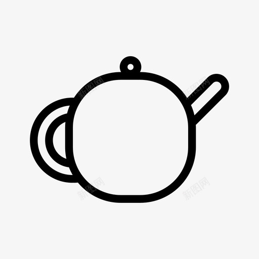 茶壶瓷器厨具图标svg_新图网 https://ixintu.com 厨具 水 瓷器 茶壶