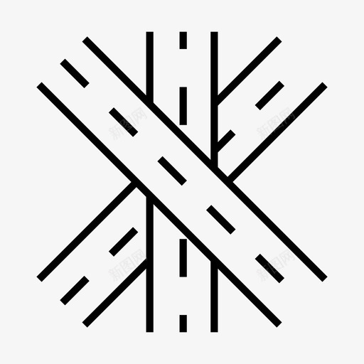 道路环形交叉口路线图标svg_新图网 https://ixintu.com 交叉口 环形交叉口 街道 路径 路线 道路