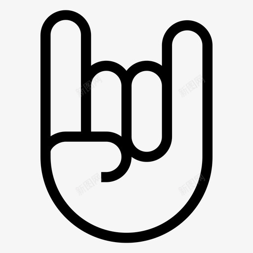 摇滚手摇滚乐音乐图标svg_新图网 https://ixintu.com ios标签栏图标 喇叭 手势 手指 摇滚乐 摇滚手 演唱会 金属 音乐