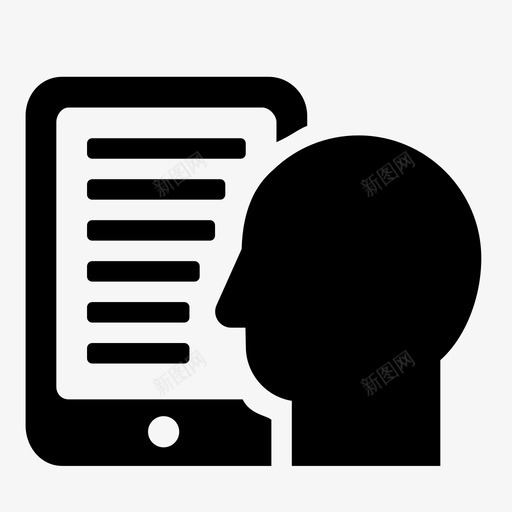 平板电脑用户触摸屏图标svg_新图网 https://ixintu.com 便携设备 平板电脑 技术 报纸 故事 数字生活 文学 用户 触摸屏 阅读